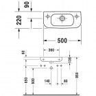 Duravit D-Code umywalka 50x22 cm lewa