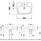 Duravit D-Code umywalka 60x46 cm