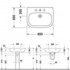 Duravit D-Code umywalka 65x50 cm