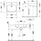 Duravit D-Code umywalka 60x55 cm