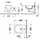 Duravit D-Code bidet wiszący Compact 223715