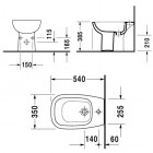 Duravit D-Code bidet stojący 223810