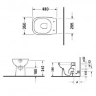 Duravit D-Code miska WC stojąca lejowa odpływ poziomy 210809