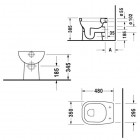 Duravit D-Code miska WC stojąca z półką odpływ poziomy 210909