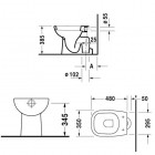 Duravit D-Code miska WC stojąca lejowa odpływ pionowy 211001