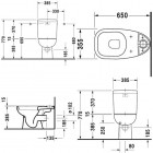 Duravit D-Code miska WC stojąca lejowa odpływ poziomy 211109
