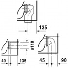 Duravit D-Code miska WC stojąca przyścienna odpływ poziomy 211509
