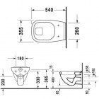Duravit D-Code miska WC wisząca z półką 35,5x54 cm