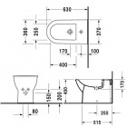 Duravit Darling New bidet stojący 37x63 cm 225110