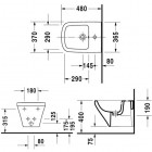 Duravit DuraStyle bidet wiszący Compact 37x48 cm
