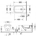 Duravit DuraStyle bidet wiszący 37x62 cm