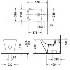 Duravit DuraStyle bidet stojący przyścienny 37x57 cm
