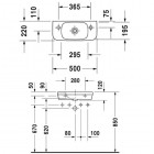 Duravit DuraStyle umywalka 50x22 cm lewa