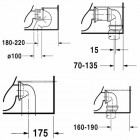 Duravit DuraStyle miska WC do kompaktu 37x70 cm
