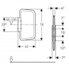 Geberit Ścianka międzypisuarowa 115.202.11.1