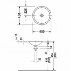 Duravit Architec umywalka wpuszczana w blat śr. 450 mm bez przelewu