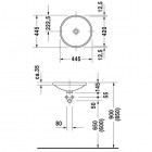 Duravit Architec umywalka podblatowa śr. 420 mm bez przelewu bez półki na baterię