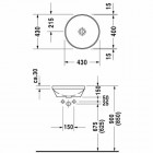 Duravit Architec umywalka podblatowa śr. 400 mm bez przelewu bez półki na baterię