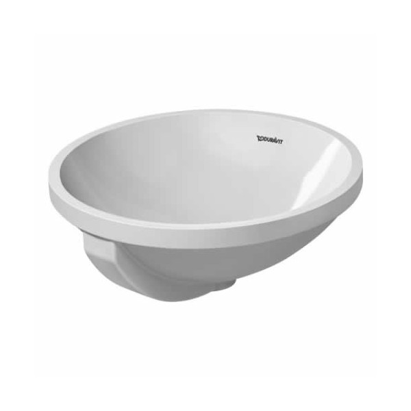 Duravit Architec umywalka podblatowa śr. 400 mm z przelewem bez półki na baterię