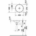 Duravit Architec umywalka podblatowa śr. 375 mm bez przelewu bez półki na baterię