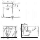 Koło Nova Pro bidet wiszący prostokątny