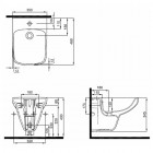 Koło Nova Pro bidet wiszący prostokątny krótki