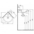 Koło Nova Pro umywalka narożna 35 cm