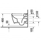 Duravit ME by Starck muszla wisząca + deska WC wolnoopadająca 45300900A1