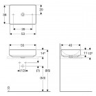 Koło Variform umywalka nablatowa 55x40 cm 500.779.01.6