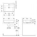 Koło Variform umywalka nablatowa 60x46 cm 500.780.01.6