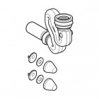 Geberit syfon pisuarowy ślimakowy odpływ poziomy