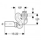 Geberit syfon pisuarowy ślimakowy odpływ poziomy