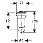 Geberit syfon pisuarowy ślimakowy odpływ poziomy