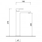 Giulini Giovanni Pablolux bateria umywalkowa wysoka czarna