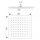 M&Z Corner deszczownica kwadratowa 20x20 cm czarna