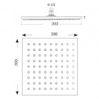 M&Z Corner deszczownica kwadratowa 30x30 cm czarna