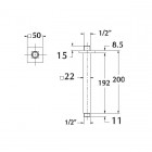 Demm ramię sufitowe kwadratowe do deszczownicy czarne