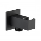 Demm przyłącze kątowe z uchytem kwadrat czarne