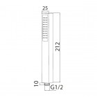 M&Z słuchawka prysznicowa kwadrat czarna
