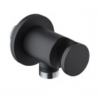 Demm przyłącze kątowe z uchytem okrągłe czarne