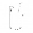 M&Z słuchawka prysznicowa okrąła czarna