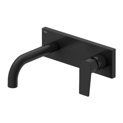 Tres Project Tres bateria umywalkowa podtynkowa wylewka 170 mm czarna 21120001NM