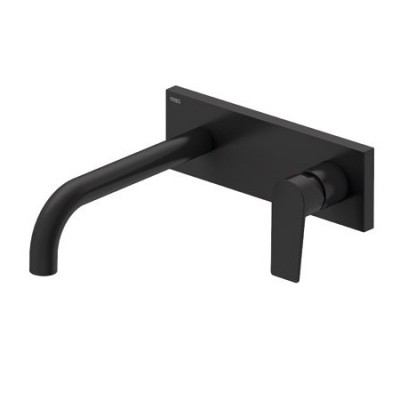 Tres Project Tres bateria umywalkowa podtynkowa wylewka 224 mm czarny mat 21120002NM