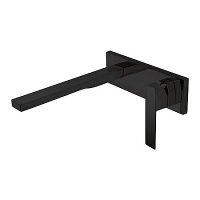 Tres Slim Exclusive bateria umywalkowa podtynkowa wylewka 245 mm czarny mat 20220004NM