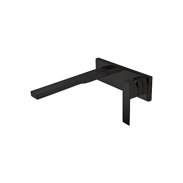 Tres Slim Exclusive bateria umywalkowa podtynkowa wylewka 245 mm czarny mat 20220004NM