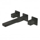 Tres Cuadro Exclusive bateria umywalkowa podtynkowa wylewka 180 mm czarna 00815301NM