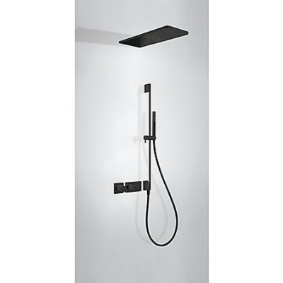 Tres zestaw podtynkowy termostatyczny czarny mat 20735210NM