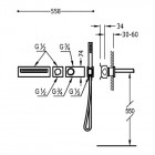 Tres zestaw wannowy termostatyczny czarny 20739201NM