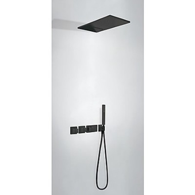 Tres zestaw podtynkowy termostatyczny czarny mat 20725302NM