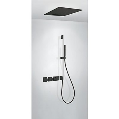 Tres zestaw podtynkowy termostatyczny czarny mat 20725311NM